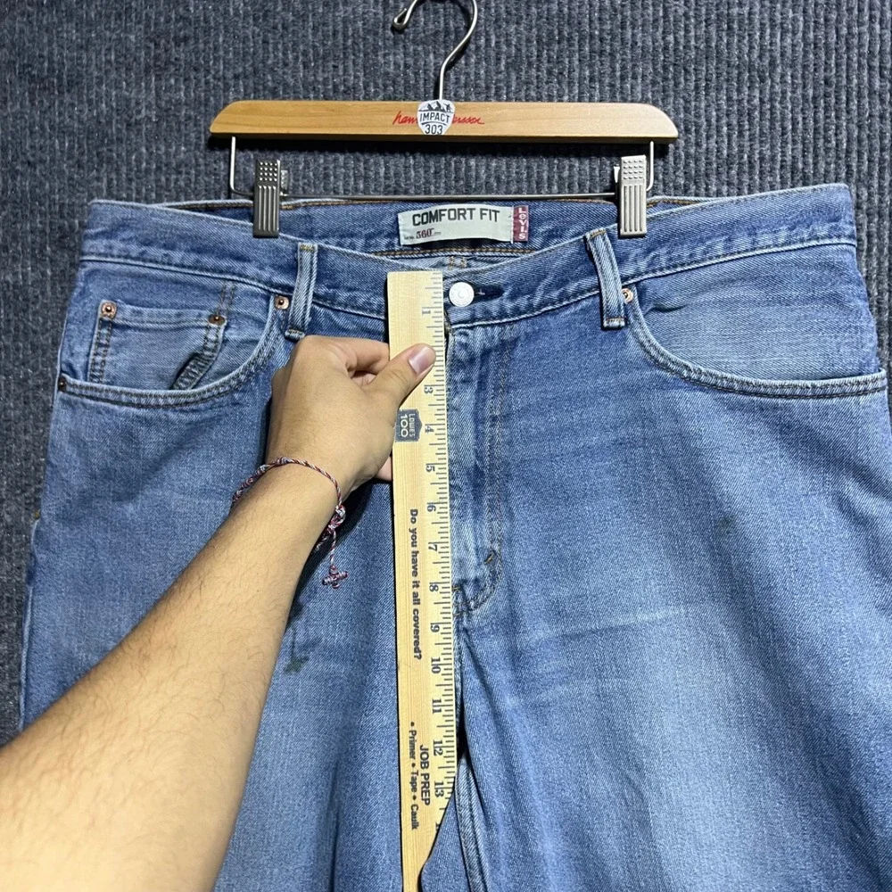 Levis 560 Comfort Fit Jeans Mens 38x30 Blue Baggy Relaxed Tapered Light Wash